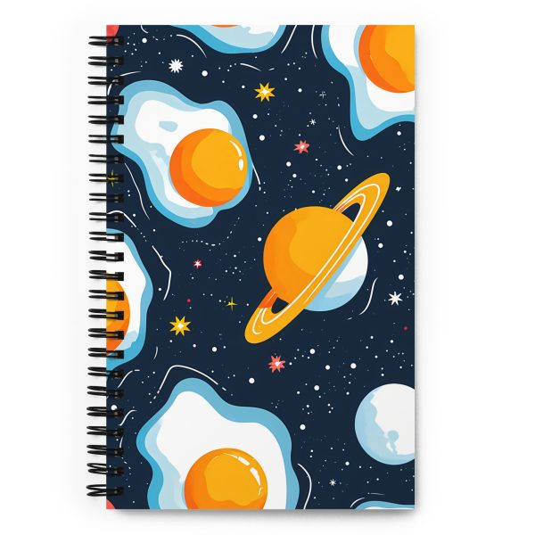 Cosmic Omelette with a Side of Stars - Spiral notebook