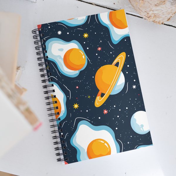 Cosmic Omelette with a Side of Stars - Spiral notebook