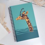 Giraffes and Goggles: Who Needs a Snorkel Anyway? - Spiral notebook