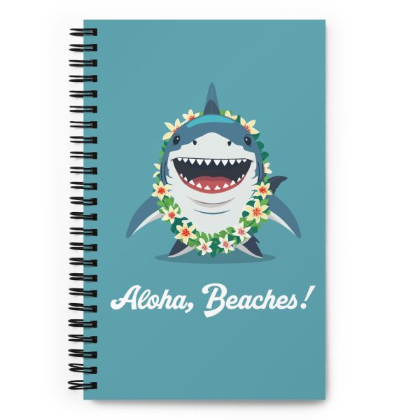 Tropical Shark: Aloha, Beaches! - Spiral notebook