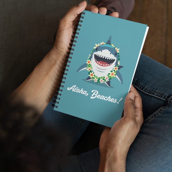 Tropical Shark: Aloha, Beaches! - Spiral notebook