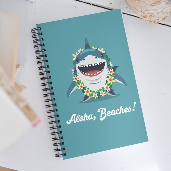 Tropical Shark: Aloha, Beaches! - Spiral notebook