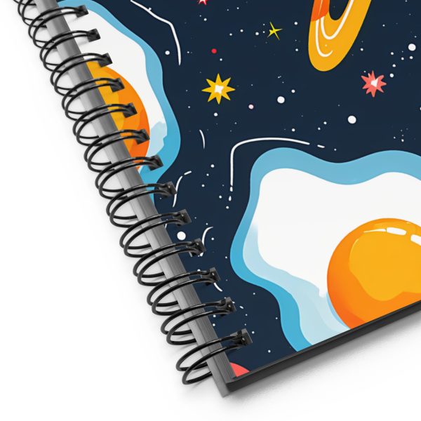 Cosmic Omelette with a Side of Stars - Spiral notebook