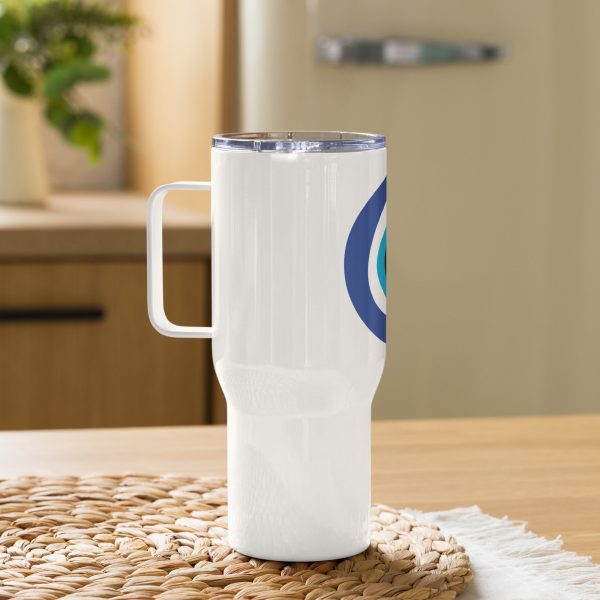 Unveiling the Ancient Evil Eye - Travel mug with a handle