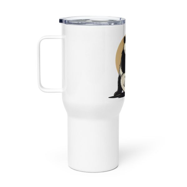 Low Frequency Panda - Travel mug with a handle