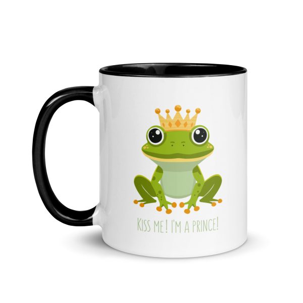 Royal Froggy: Kiss Me! I'm a Prince - Mug with Color Inside