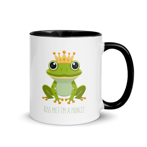 Royal Froggy: Kiss Me! I'm a Prince - Mug with Color Inside