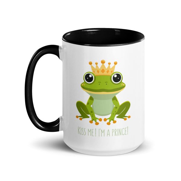 Royal Froggy: Kiss Me! I'm a Prince - Mug with Color Inside