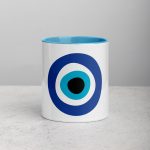 Unveiling the Ancient Evil Eye - Mug with Blue Color Inside