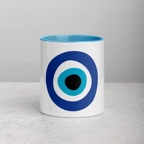 Unveiling the Ancient Evil Eye - Mug with Blue Color Inside