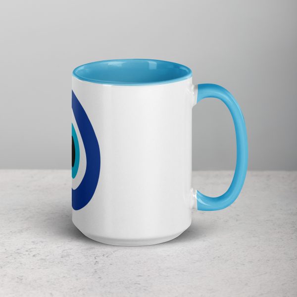 Unveiling the Ancient Evil Eye - Mug with Blue Color Inside