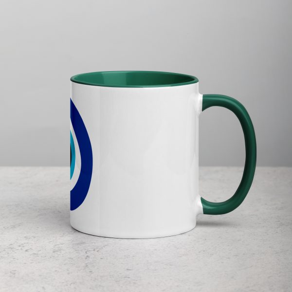 Unveiling the Ancient Evil Eye - Mug with Dark Green Color Inside