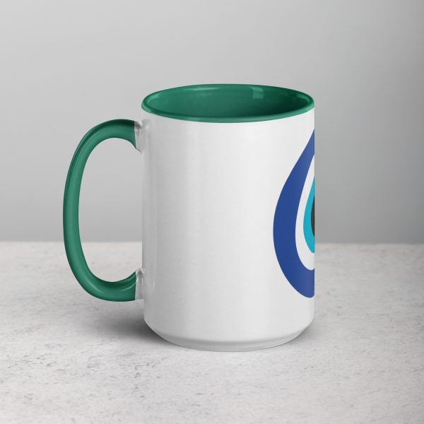 Unveiling the Ancient Evil Eye - Mug with Dark Green Color Inside