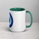 Unveiling the Ancient Evil Eye - Mug with Dark Green Color Inside