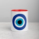 Unveiling the Ancient Evil Eye - Mug with Red Color Inside