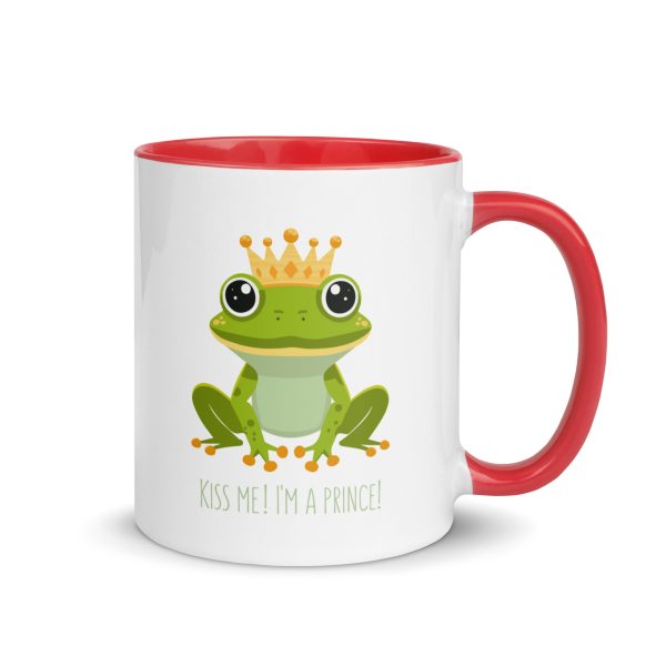 Royal Froggy: Kiss Me! I'm a Prince - Mug with Color Inside