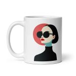 La Dame en Noir - White glossy mug