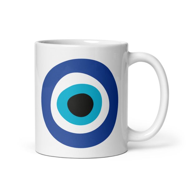 Unveiling the Ancient Evil Eye - White glossy mug