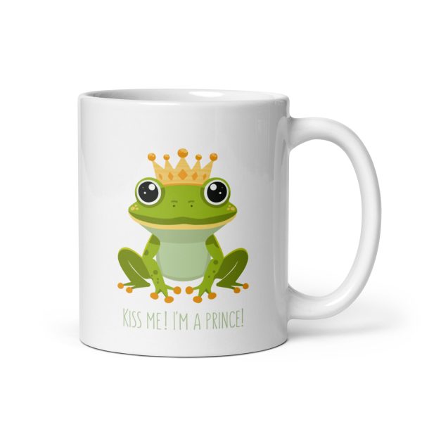 Royal Froggy: Kiss Me! I’m a Prince - White glossy mug