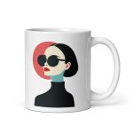 La Dame en Noir - White glossy mug