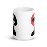 La Dame en Noir - White glossy mug