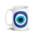 Unveiling the Ancient Evil Eye - White glossy mug