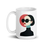 La Dame en Noir - White glossy mug