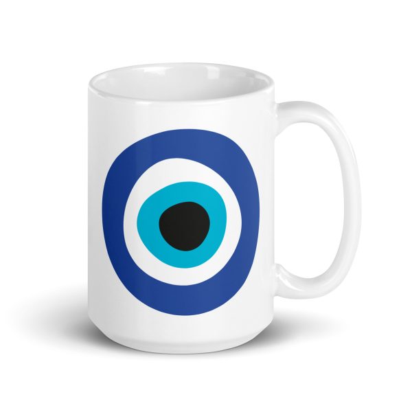 Unveiling the Ancient Evil Eye - White glossy mug