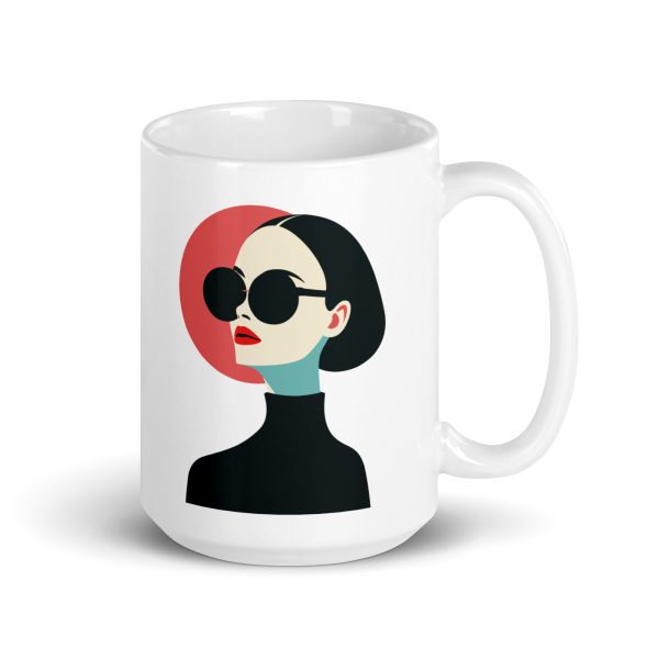 La Dame en Noir - White glossy mug