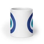 Unveiling the Ancient Evil Eye - White glossy mug