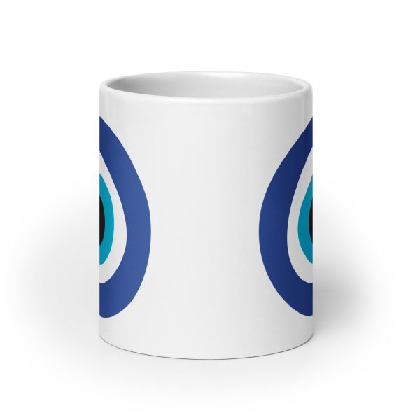 Unveiling the Ancient Evil Eye - White glossy mug