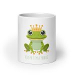 Royal Froggy: Kiss Me! I’m a Prince - White glossy mug