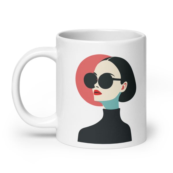 La Dame en Noir - White glossy mug