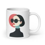 La Dame en Noir - White glossy mug