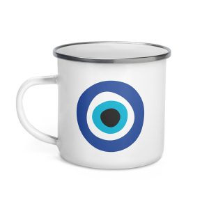 Unveiling the Ancient Evil Eye – Enamel Mug