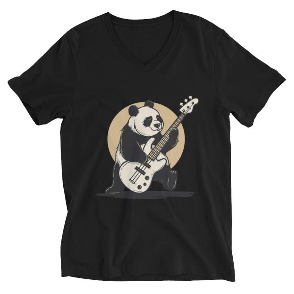 Low Frequency Panda - Women's Short Sleeve V-Neck T-Shirt