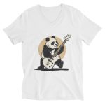 Low Frequency Panda - Women's Short Sleeve V-Neck T-Shirt