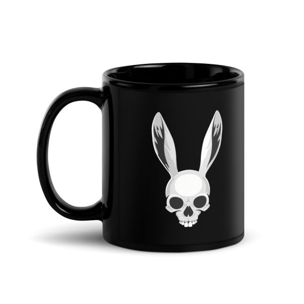 The Easter Bunny Skull - Black Glossy Mug