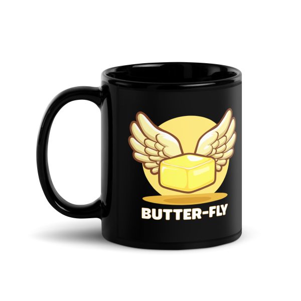 Butter-fly - Black Glossy Mug