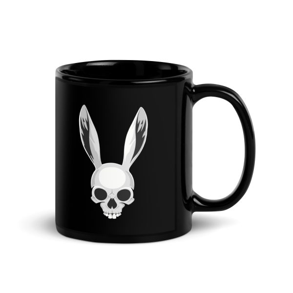 The Easter Bunny Skull - Black Glossy Mug