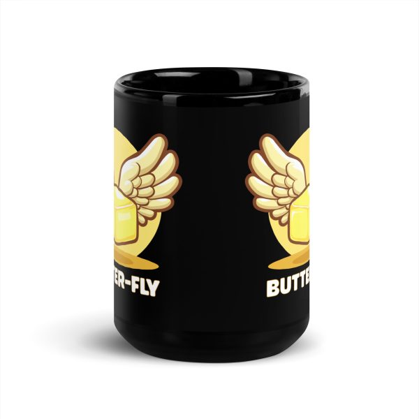 Butter-fly - Black Glossy Mug