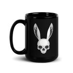 The Easter Bunny Skull - Black Glossy Mug