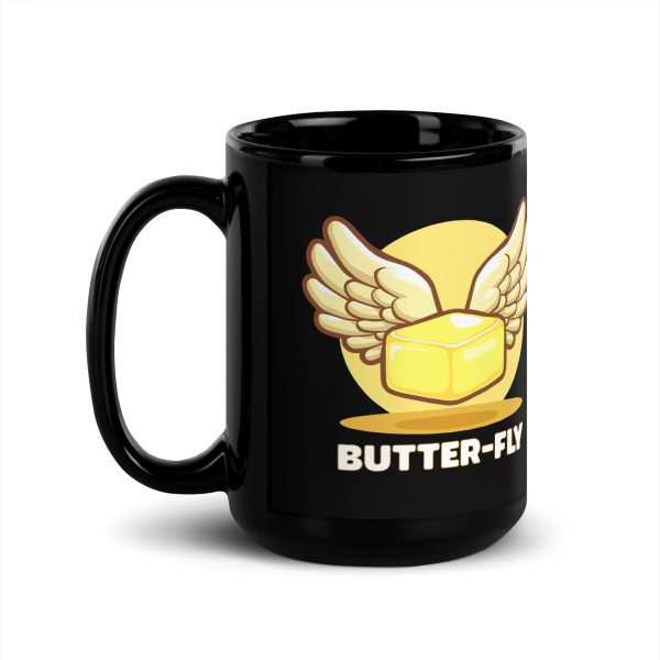 Butter-fly - Black Glossy Mug