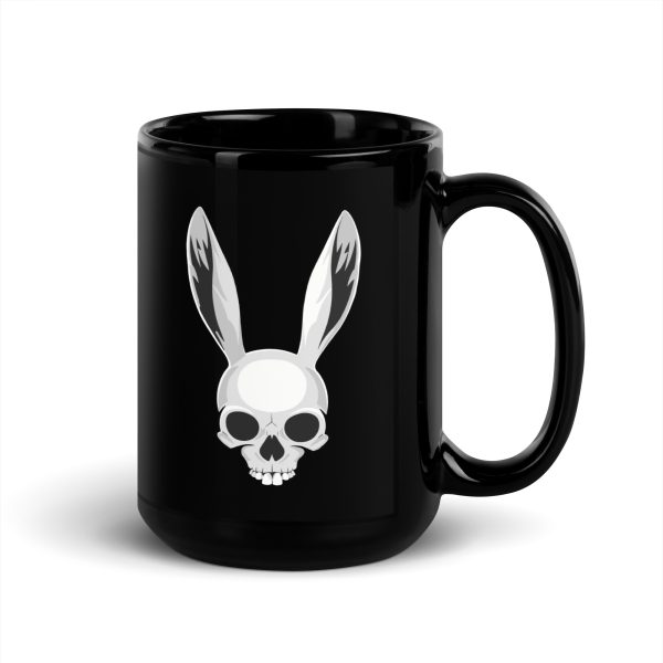 The Easter Bunny Skull - Black Glossy Mug