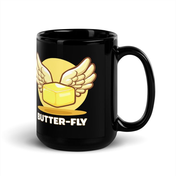 Butter-fly - Black Glossy Mug