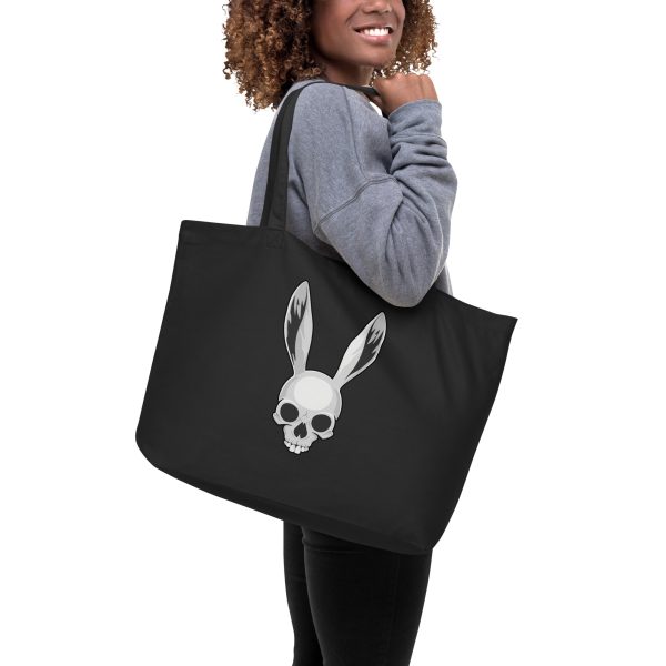 The Easter Bunny Skull - Large organic tote bag