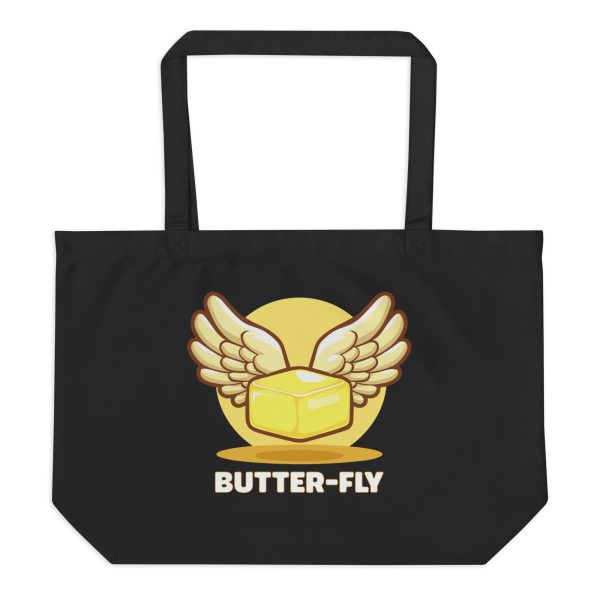 Butter-fly - Large organic tote bag