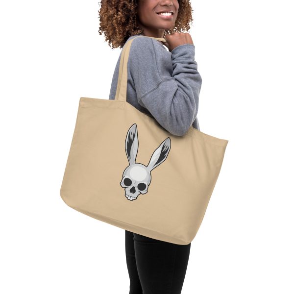 The Easter Bunny Skull - Large organic tote bag