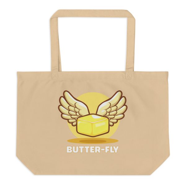 Butter-fly - Large organic tote bag