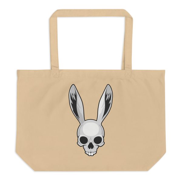 The Easter Bunny Skull - Large organic tote bag